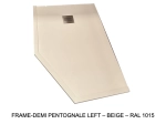 Receveur de douche, sur mesure, largeur 60 à 210 cm X 60 à 100 cm, Garantie 5 ans, résine pleine masse PN24 de couleurs, LIVRAISON RAPIDE, OFFERTE